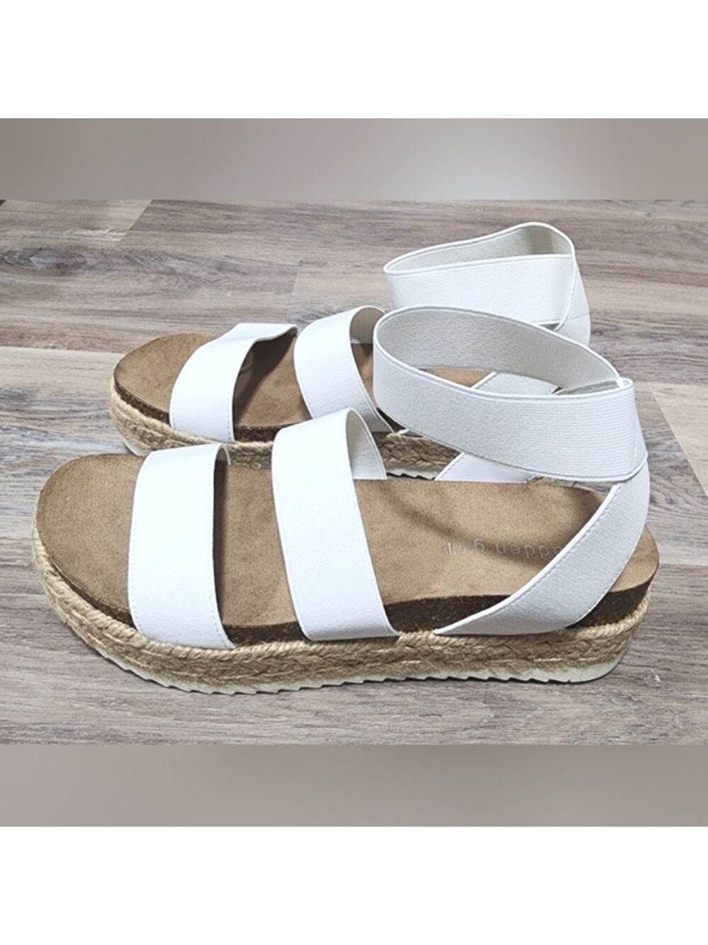 Madden Girl Women's Carly Espadrille Wedge Sandal White Size 7 - New in Box - Picture 6 of 11